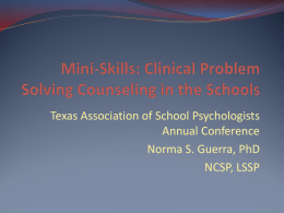 Handout - Texas Association of School Psychologists