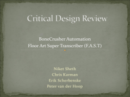 Preliminary Design Review