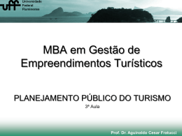 aula_3_mba.3 - MBA em Gestão de Empreendimentos Turísticos