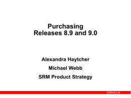 (PPT, Unknown) - Source to Settlement PeopleSoft User