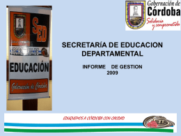 Educación - Gobernación de Córdoba