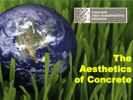 Aesthetics - Concrete Joint Sustainability Initiative