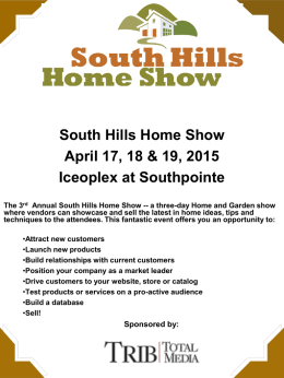 the 2015 South Hills Home Show Overview
