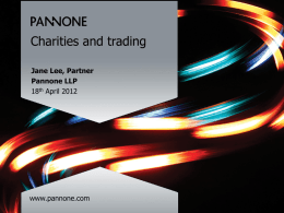 Jane Lee - Charities and trading