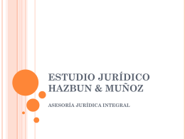 estudio jurídico hazbun & muñoz asesoría jurídica integral