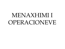 MENAXHIMI I OPERACIONEVE