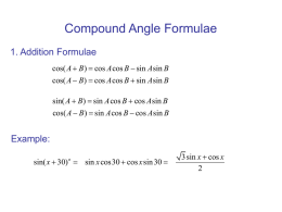 Compound Angle Formula
