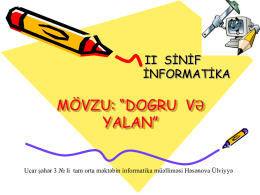Doğru və yalan - Informatik.az