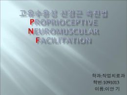 고유수용성 신경근 촉진법 Proprioceptive Neuromuscular Facilitation