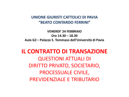 transazione-slides - Unione Giuristi Cattolici Pavia
