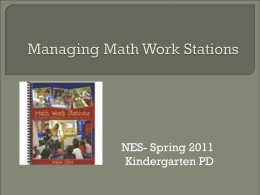 Managing Math Work Stations