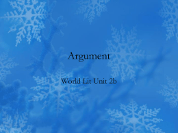 Argument Powerpoint 1 - The E-3 Healy Zone