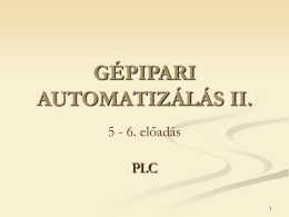 GÉPIPARI AUTOMATIZÁLÁS II_5