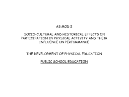 Devel of PE - Public Schools