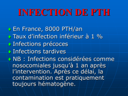 INFECTION DE PTH