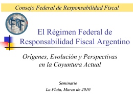El Régimen Federal de Responsabilidad Fiscal Argentino