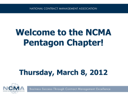 NCMA Pentagon Chapter Workshop 3 8 2012_FINAL