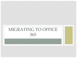 Migrating to Office 365