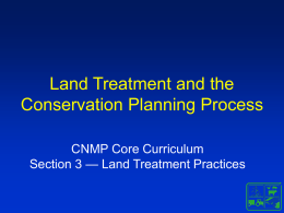 Land Treatment and the Conservation Planning Process