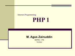 Internet Programming PHP 1