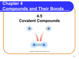 4.5 Covalent Compounds