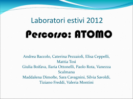 Atomo2t2012 - Dipartimento di Matematica e Fisica