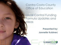 Local Control Funding Formula Updates and Ideas