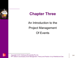 Phases of event management &ndash; Planning