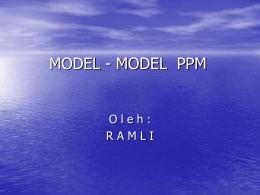MODEL-MODEL PPM - Ramli A Bidullah