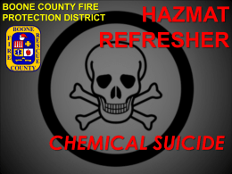 Chemical Suicide PowerPoint - Boone County Fire Protection District