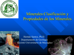 Rocas y Minerales - Recinto Universitario de Mayagüez