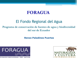 FORAGUA, Ecuador - Ecosystem Alliance