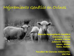 Genetica ovina - Facultad de Ciencias Veterinarias
