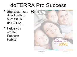 doTERRA Pro Success Binder