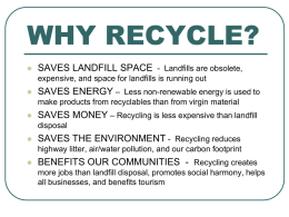 Why Recycle (2) - Ravalli County Recycling