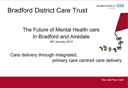 Bradford District Care Trust - Building Health Partnerships