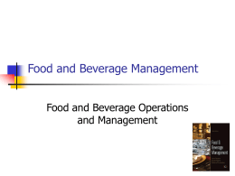 Food and Beverage Managment 3rd Edition 2011