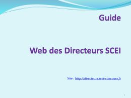 Guide web des directeurs