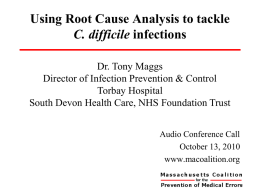 Using Root Cause Analysis to Tackle C.difficile Infections