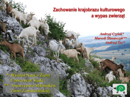 wypas kóz i ochrona krajobrazu jury krakowski