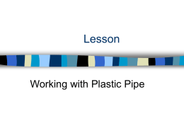 Working with Plastic Pipe