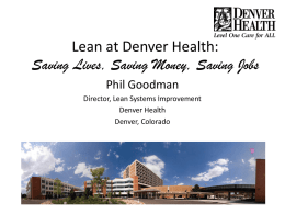 LEAN at Denver Health - National Network of Public Health Institutes