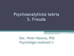 Psychoanalytická teória S. Freuda