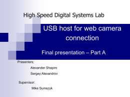 Presentation Part A - High Speed Digital Systems Lab
