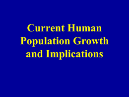 Current Human Population Growth and Implications