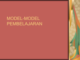 MODEL-MODEL PEMBELAJARAN