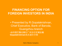 印度外商直接投资的融资选择