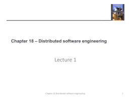 Distributed software engineering