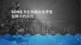 重庆邮电大学--sdn技术在视频业务带宽保障中的应用