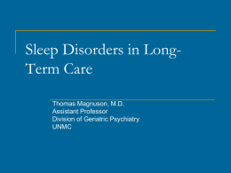 Sleep Disorders in Long